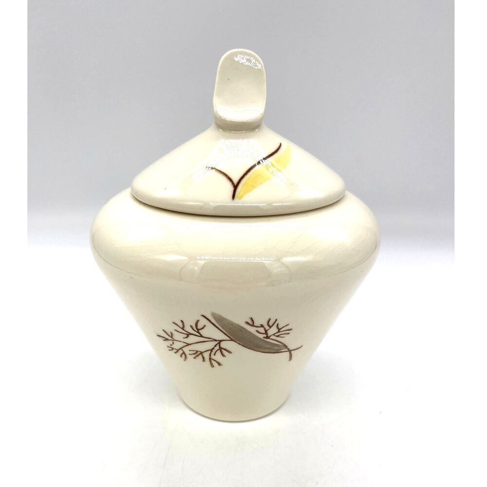 Vintage MCM Duncan Hines Stetson Wheat Pattern Sugar Bowl w/ Lid Mid Century